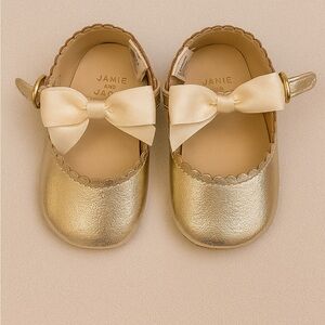 Janie and Jack Metallic Gold Dress Shoes